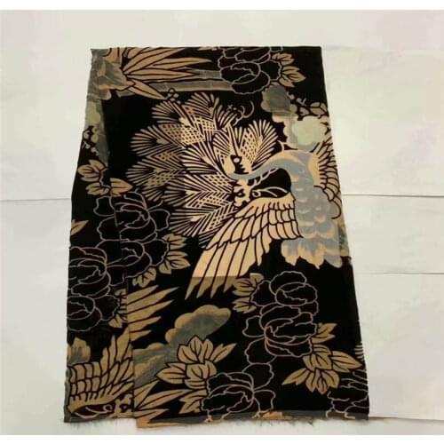 Latest Fashion High Quality Printed Velvet Silk Fabric 5 Yards For Women Dress Textile Material. LO1171