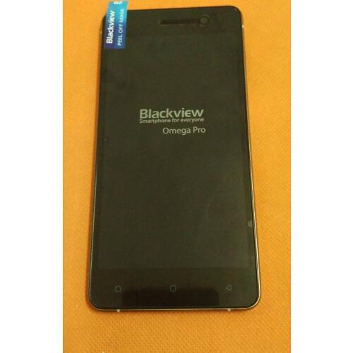 Used Original LCD Display Screen+Touch Screen +Frame For Blackview Omega Pro MTK6753 Octa Core 5.0" HD 1280x720 Free Shipping