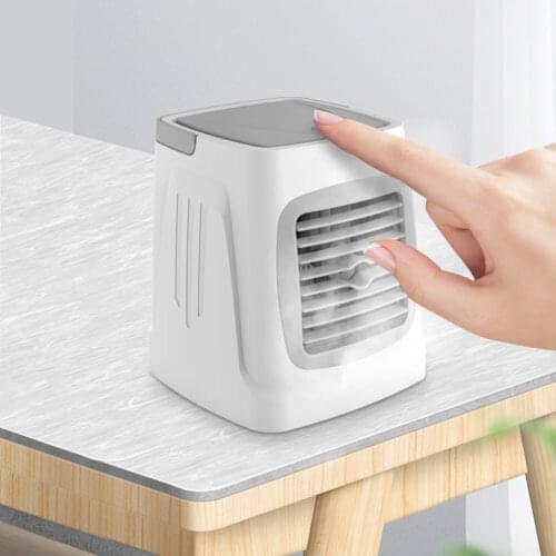 Mini Portable Air Conditioner Humidifier Purifier USB Desktop Air Cooler Fan Personal Space Cooling Fan for Home