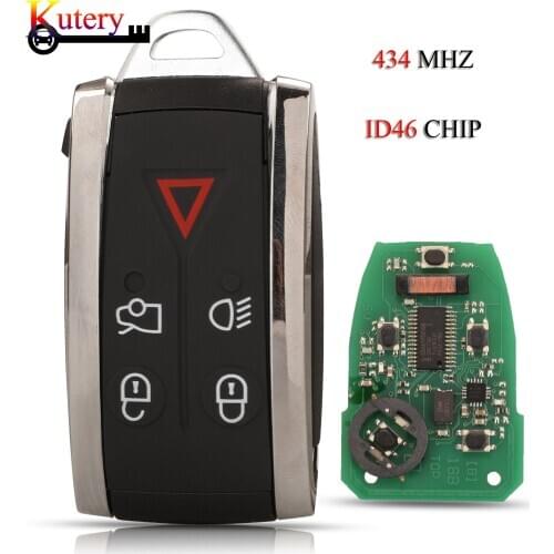 Kutery 3PCS/Lot Remote Smart Car Key For Jaguar XF XFR XK XKR 5Buttons 434MHZ ID46 PCF7953A Chip FCCID: KR55WK49244 Keyless-Go