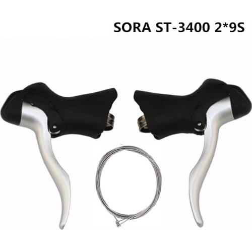 SHIMAN0 SORA ST-3400 2x9 Speed STI Road Bike Shifters Gear Levers Left and Right Original sora 3400 shifter