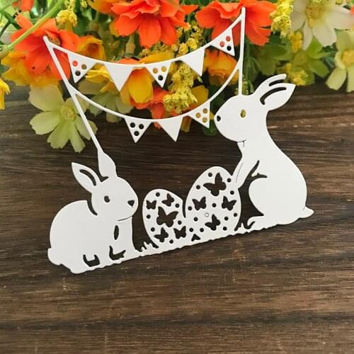 TP cutting dies Easter Egg Rabbit metal cutting dies Stencil for DIY Scrapbooking Paper Card Making embossing craft Rabbit dies