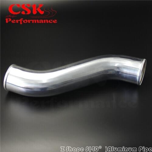 Z / S Shape Aluminum Intercooler Intake Pipe Piping Tube hose 80mm 3.15" inch L=450mm