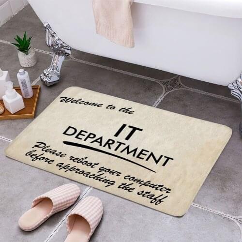 IT Department Office Funny 3D Print Doormats Rectangle Non-Slip DoorMat Bedroom Kitchen Entrance Print Door rugs Dropshipping