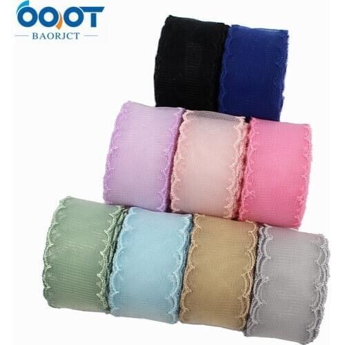 1-1/2'Lace gauze Decoration Gift Wrapping Printed Grosgrain Ribbon,10yrds DIY Handmade Headwear Accessories,L-20611-537