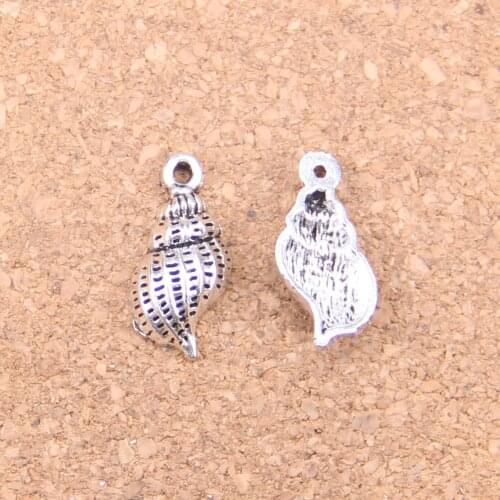 146pcs Charms conch shell 20x10x4mm Antique Pendants,Vintage Tibetan Silver Jewelry,DIY for bracelet necklace