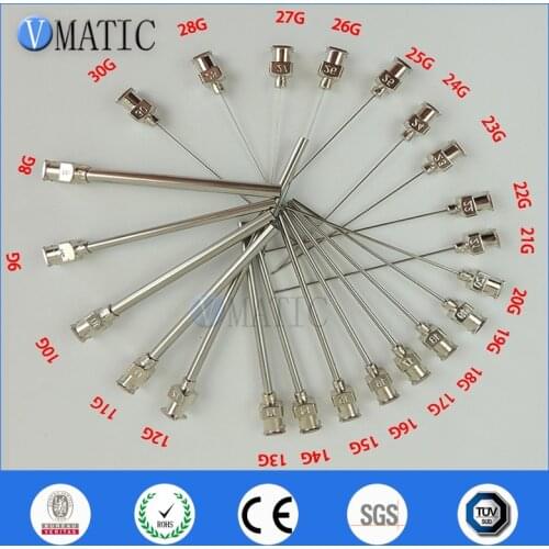 2020 High Precision All Metal Tips Tube Length 75mm Blunt Stainless Steel 12Pcs Dispensing Syringe Needle Tips