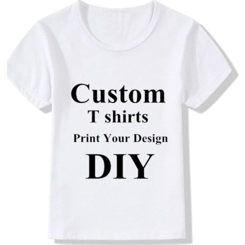 2021 Diy Customized Print Shirt Your Own Design Logo/Picture Custom Kids T-Shirt Plus Size T Shirt Children Birthday Tee
