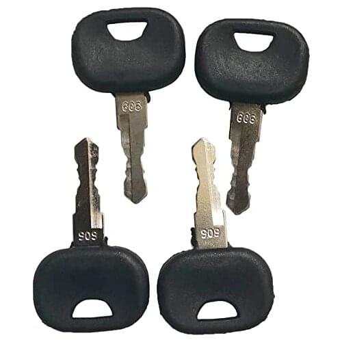 4 Ignition Keys 606 10221073 for John Deere Liebherr Track Loader Dozer Models