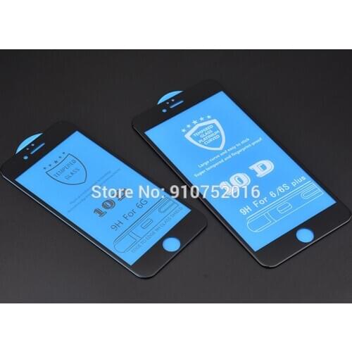 500pcs 10D Tempered Glass Edge to Edge 9H Glass Shield Screen Protector Film For iPhone 12 Mini 11 Pro Max XS XR X 8 7 6 Plus SE