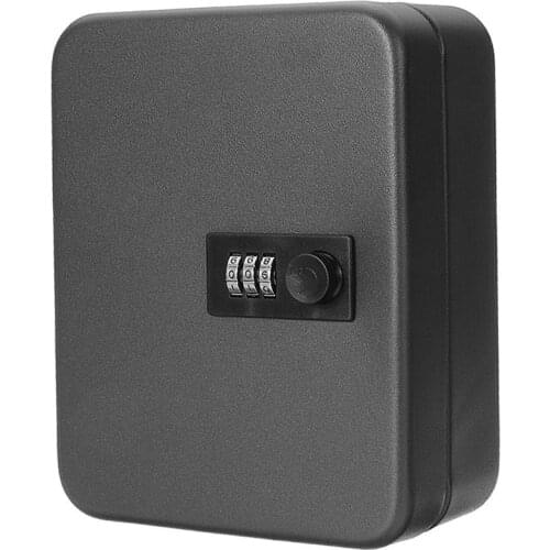 Security Lockable Metal Organizer Home Resettable Code Wall Mounted Office Indoor Outdoor Key Safe Box Password Combination Lock