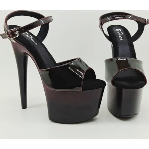 Leecabe Colorful platform 17CM/7Inch Womens Platform Sandals party High Heels Shoes Pole Dancing Shoes