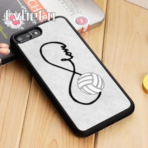 LvheCn Volleyball Love Infinity Phone Case Cover For iPhone 5 5s SE 5C 6 6s 7 8 10 X Samsung Galaxy S6 S7 edge S8 S9 plus note 8