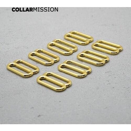 DIY dog collar For 25mm adjustable buckle loop for dog collar harness backpack strap accessory yellow gold BZK25HJ