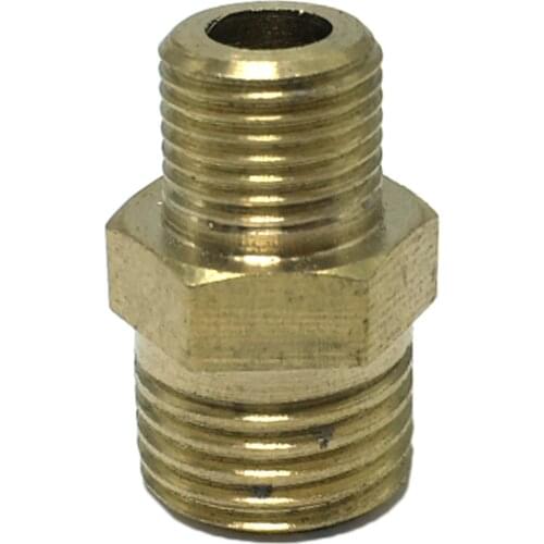 DN6 Male To DN8 Male Thicken Brass Connector Fitting Bushing