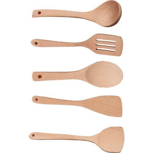 FenKicyen Non-stick Pot-specific Spatula Wooden Spatula Fried Rice Scoop New Style Wood Cooking Long Handle Spoon Scoop