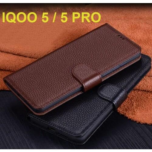 Genuine Leather case For Vivo iQOO 5 5G Case Flip back Cover For Vivo iQOO 5 Pro 5G shell capas IQOO5 PRO