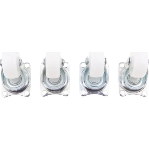 4x SMALL PP SWIVEL CASTOR WHEELS SET- 40mm- Caster/Trolley/Dolley White