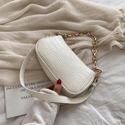 Small Stone Pattern PU Leather Crossbody Bags For Women 2020 Shoulder Simple Bag Female Travel Chain Handbags And Purses