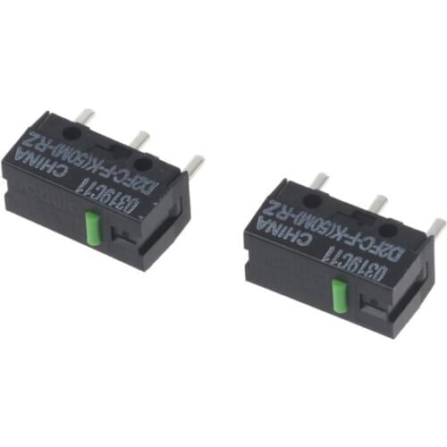 2Pcs Original OMRON Mouse Micro Switch D2FC-F-K(50M)-RZ Green Dot 50 Millions click lifetime for Razer Micro Switch