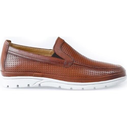 Mens Shoes Breathable Genuine Leather Slip-On Tan Color High Quality Spring Summer Season Normal Fit Walking, Suitable for Foot Anatomy, Leather Inside Out, 2021 Shoes Fashion Wholesale 152202