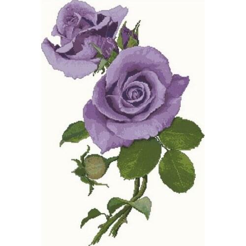 Rose flower Sewing kit Top Quality Embroidery Needlework 14CT Unprinted Cross Stitch Kits DIY Handmade Home Decor
