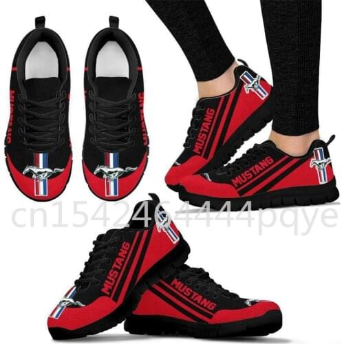 2021 New Mustang Logo Mens Sneakers Shoes Mesh Breathable Mens Casual Shoes Outdoor Male Sneakers Shoes Big Size Walking Shoes