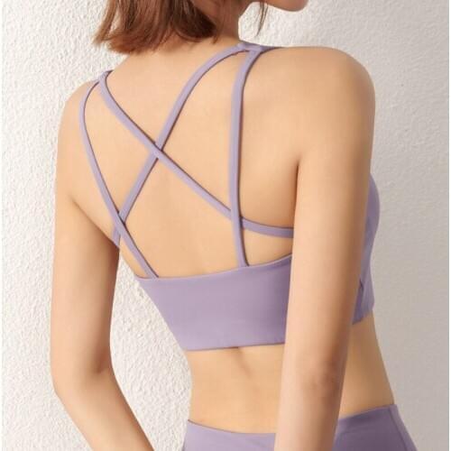 New Yoga Vest Women Wear Fitness Underwear Shockproof Gathered Two Pieces of Strap Sexy Back Sports Bra Sports Bra for Women Gym