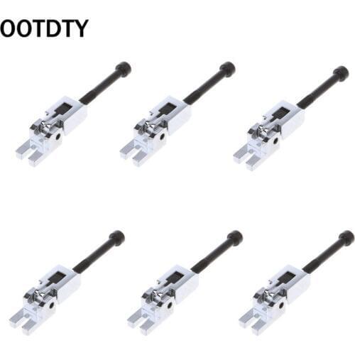 OOTDTY 6 Saddles Guitar Bridge with String Lock Screws Replacement Parts