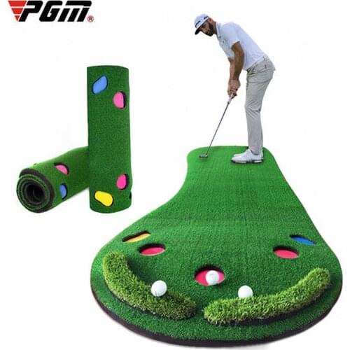 PGM Golf Practice Mat Equipment Ball Indoor Mini Green Practice Blanket Golf Putting Training Aids Office Home