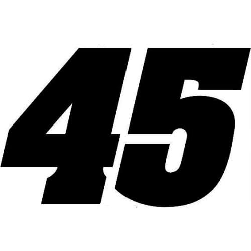 Lovely Number 45 KK Decal Motorcycle Accessories Cover Scratches Car Sticker Pvc 14.2CM X 9CM