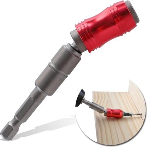 Adjustable 20 Degree Angle Screwdriver Bit Holder Magnetic Screwdriver Extension Rod 1/4" Hex Shank CR-V Magnetic Drill Screw