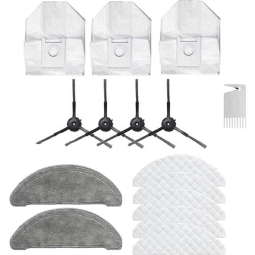 Mop Cloth Dust Bag Side Brush Disposable Mop for ROIDMI EVE Plus Robot Vacuum Cleaner Parts