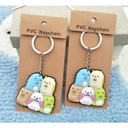 Sumikko gurashi role Hot Anime Key Chain PVC Figure Keyring Keychain Keyholder Birthday Gift Unisex NEW