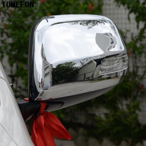 TOMEFON Car Styling For Toyota Land Cruiser Facelift J200 2016 2017 ABS Chrome Door Rearview Mirror Covers Trim Covers 2pcs