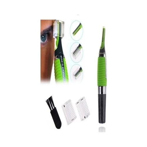 Micro Precision Eyebrow Ear Nose Trimmer Removal Clipper Shaver Electric Built In LED Light Face Care Hair Trimer 100pcs