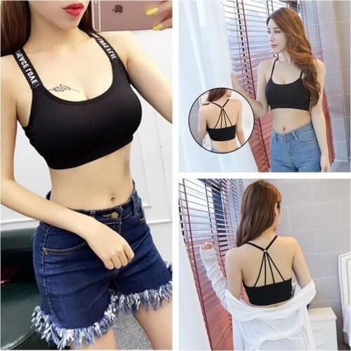 U-shaped Back Bra Tube Top Women Crop Top Seamless Bra Sports Lingerie Elastic Push Up Bralette