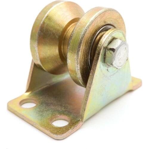 31mm Diameter Steel Bearing Steel Groove Rigid Caster Wheel V Type U Shape Heavy Duty Pulley Groove Wheel for Sliding Door