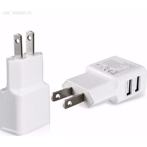 50pcs/lot EU/US Plug Dual USB 2 Port Mobile Phone Travel Home Wall Charger Adapter For Samsung S10 iPhone XR 8 LG HTC Sony