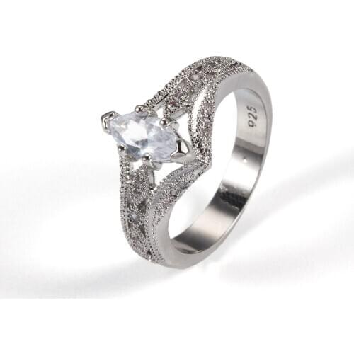 Women Ring Hollow Style Horse Eye Cubic Zirconia Ring Female Personality Charm Fashion Ring Popular Exquisite Banquet Jewelry