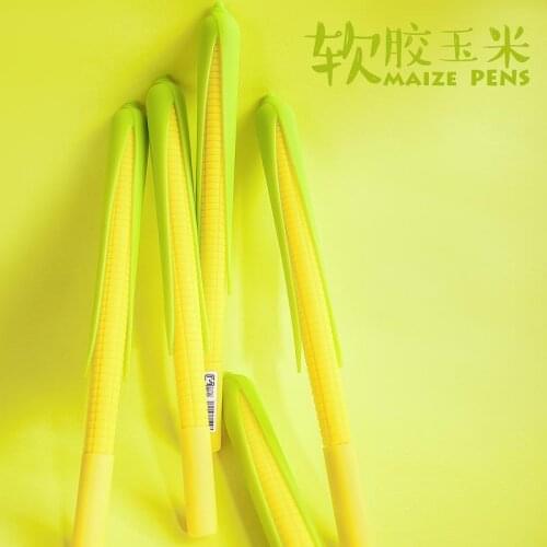 1/2/10/20 Pcs Soft Corn Ballpoint Pen , Student Writing Office Stationery , Wedding Office Gift