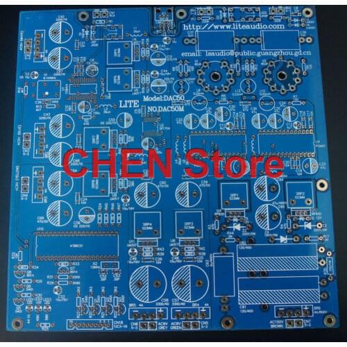 1PCS NEW LITE DAC-50 PCB Audio decoder empty board PCM63 chip 6922 tube output DAC50 Circuit board DIY DAC50M
