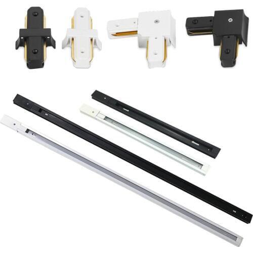 10pcs 1m/0.5m 2-Wire Thick Aluminum Track Rail LED Track light rail with connectors Universal rails track lighting fixtures