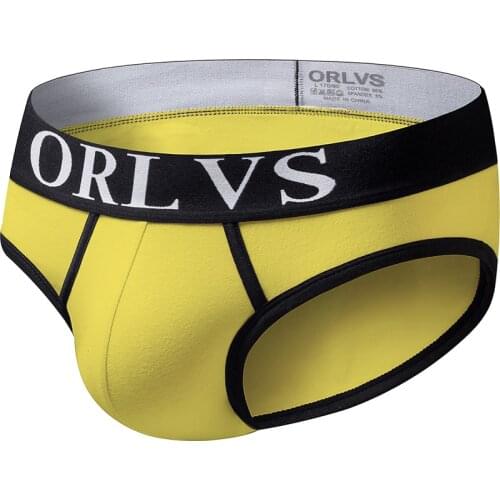 2020 ORLVS Brand Men sexy underwear boys new Hugh cotton triangle shorts raised pockets underwear OR106