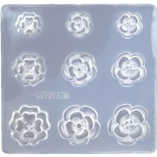 3D Flower Bowknot Nail Art Decoration Epoxy Resin Mold Nails Stickers Jewelry Silicone Mould DIY Crafts Casting Tool