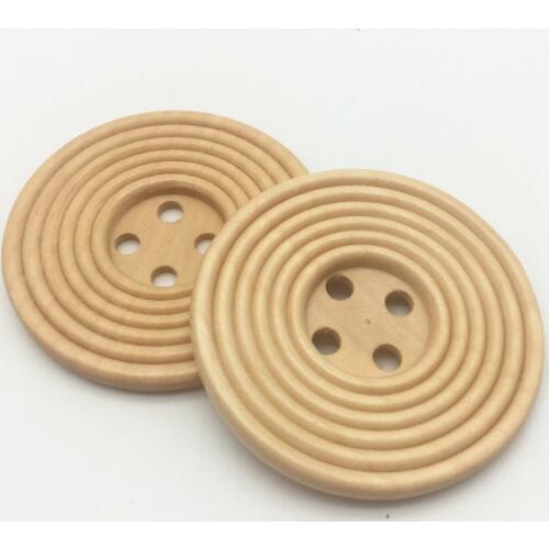 5pcs 59mm Extra Large Wood Buttons Natural 4 Holes Screw Sewing Accessories Fancy Button Embellishments