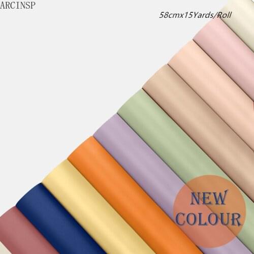 58cm*15yards Matte Solid Color Fog Paper Flower Wrapping Paper Rose Wedding Decoration Paper Bouquet Packaging Material paper