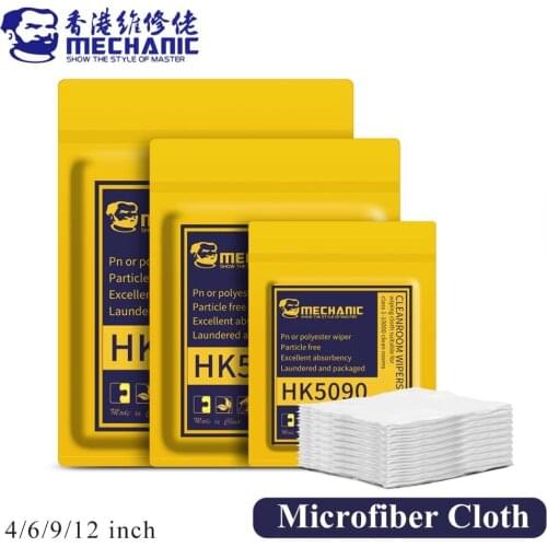 Mechanic HK5090 Microfiber Anti Static Non Dust Cloth Touch Screen Cleanroom Wiper for Phone Pad Tablet LCD Screen Cleaning Tool