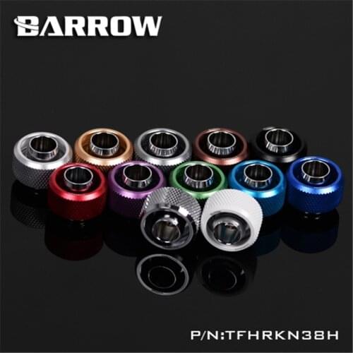 Barrow Multi Color Soft Pipes TFHRKN38H, 3/8"ID*5/8"OD 10x16mm Soft Tube Fittings, G1/4" Fittings For Soft Tubes, TFHRKN38H