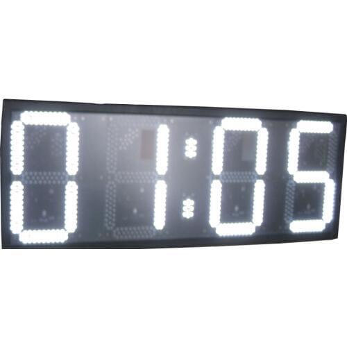 Large size white color remote control 16inch 4digits 12H/24H real time HH:MM WALL mountiong LED Clock(HST4-16W)
